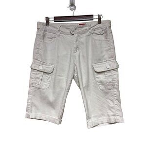VCristina White Bermuda Cargo Jean Shorts Women's Size 12